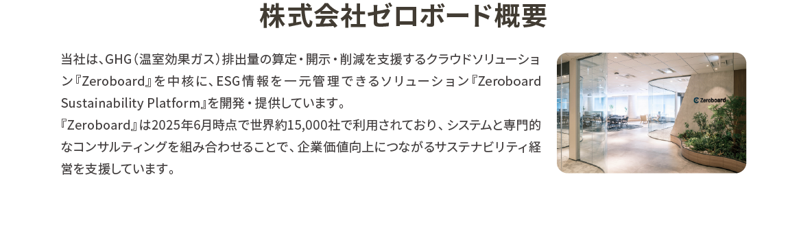 株式会社ゼロボード概要