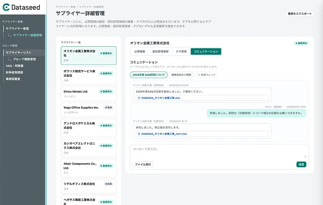 コミュニケーションをクラウドで実施し、業務の属人化を防止
